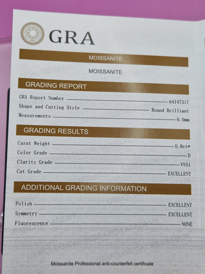 Anello Trilogy Classico in MOISSANITE USA, in Argento S925