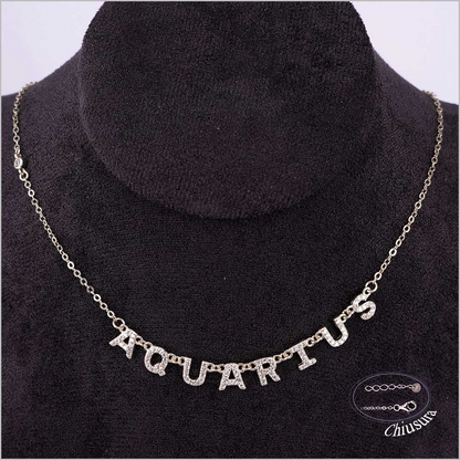 Zodiac Sign Necklaces, in 925 Silver with Zircons