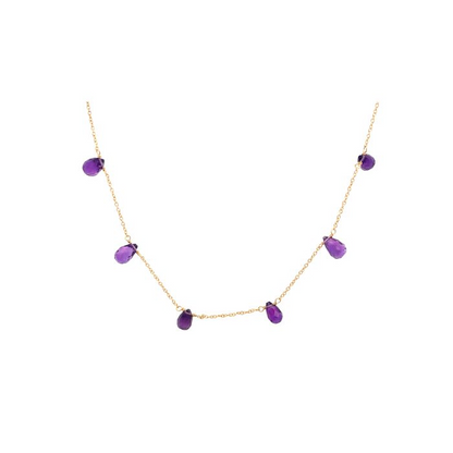 Collane in Argento 925 con Pietre Vere a Goccia