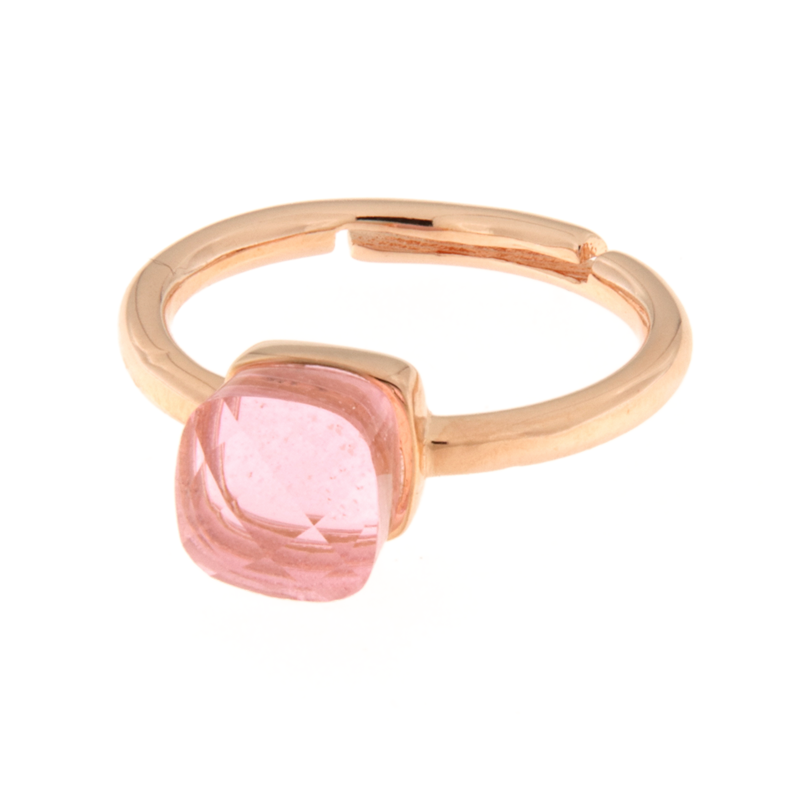 Anelli Mini Pietra Quadrata, in Argento S925