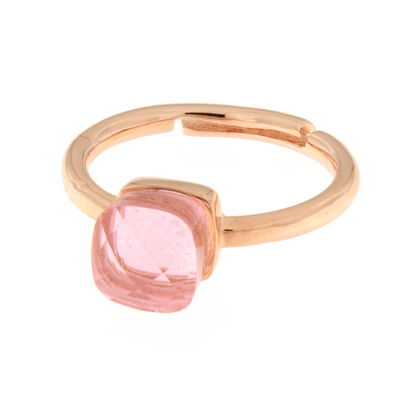 Anelli Mini Pietra Quadrata, in Argento S925