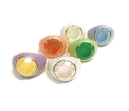 COLORED SILVER RINGS