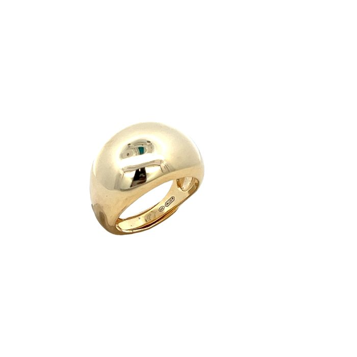 925 Silver and Gold Plated Wave Ring - Elegant and Adjustable Design