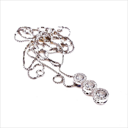 Collier Trilogie avec Pendentif, en Argent 925