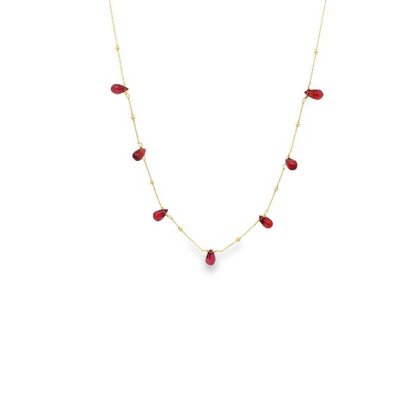 Collane in Argento 925 con Pietre Vere a Goccia