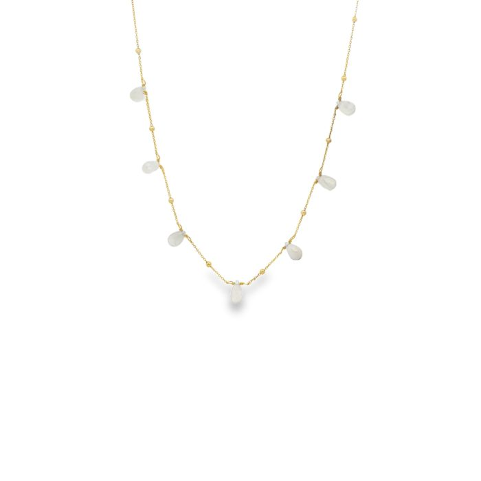 Collane in Argento 925 con Pietre Vere a Goccia