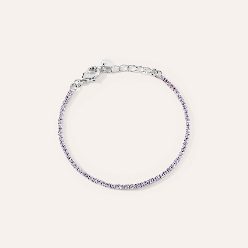 Mini Bracciali Tennis 1mm, Base Silver, Argento s925