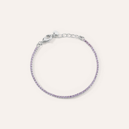 Mini Bracciali Tennis 1mm, Base Silver, Argento s925