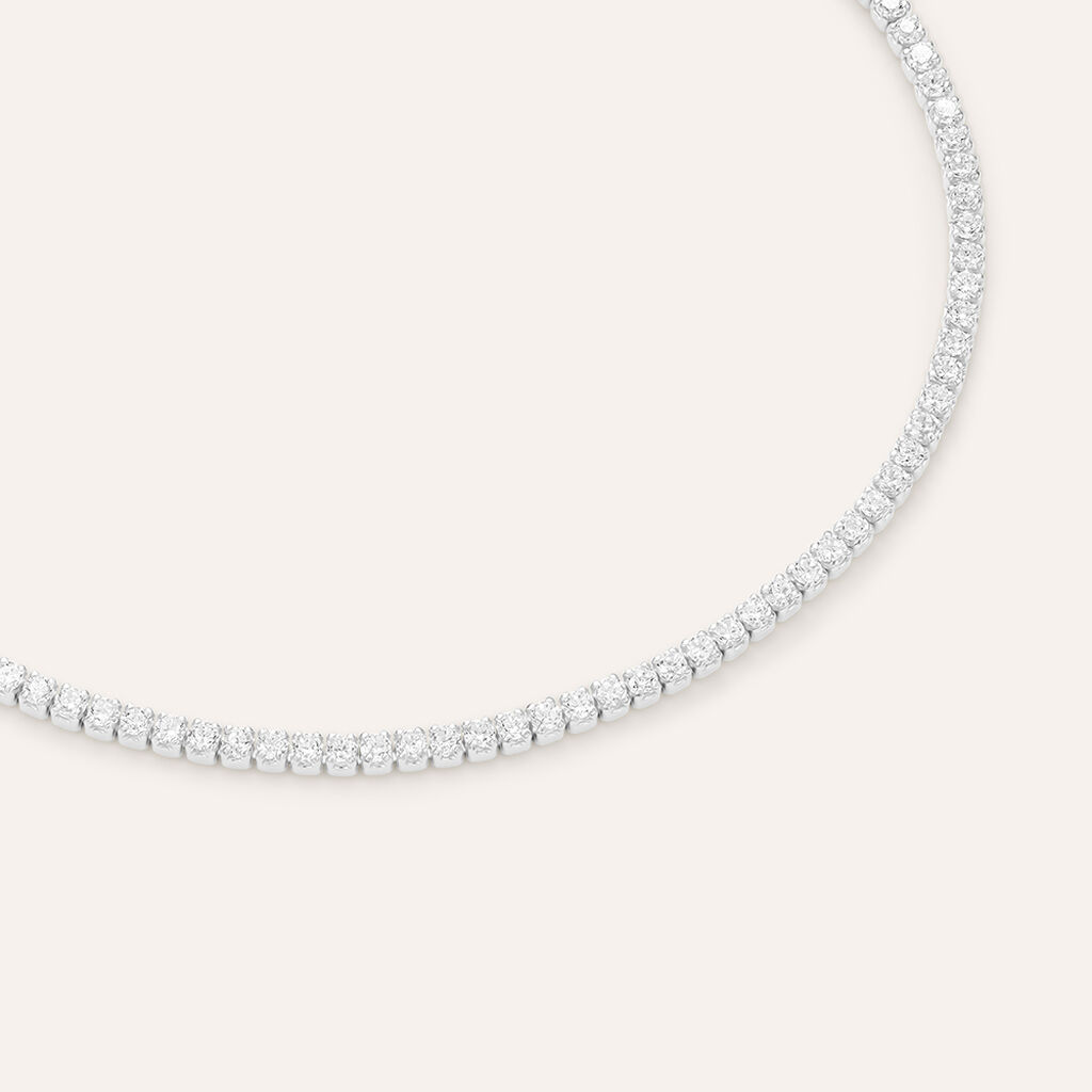 Mini Bracciali Tennis 1mm, Base Silver, Argento s925