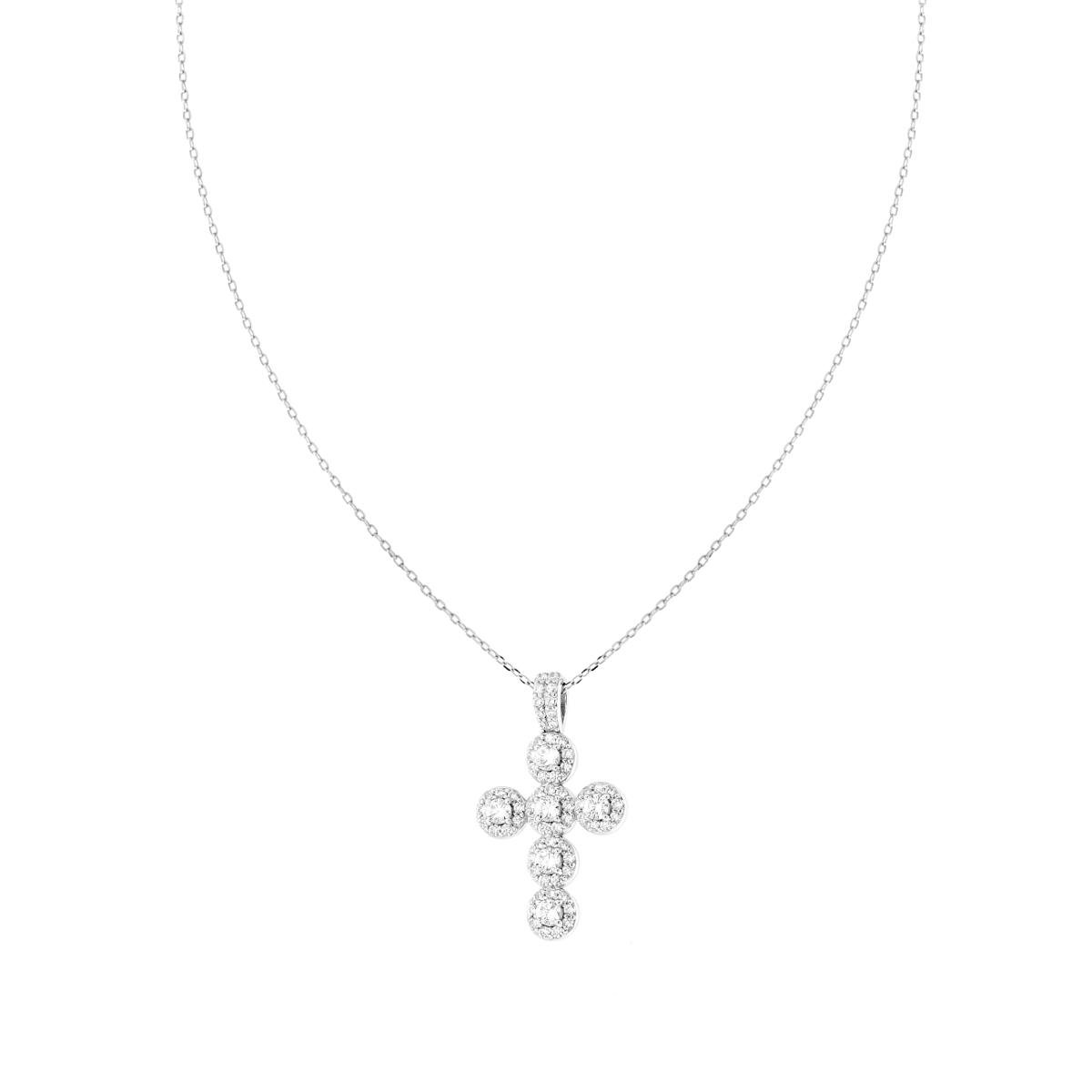 Collana Croce Tonda –  in Argento 925