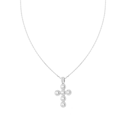 Collana Croce Tonda –  in Argento 925