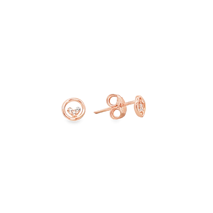 Daisy Stud Earrings with Zircon and Pearls