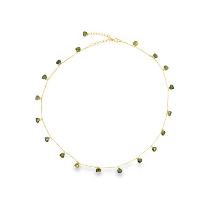 Collana con Cuoricini In Zircone Multiciondolo, Argento S925