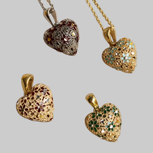 Collana con Ciondolo in Filigrana Preziosa, Argento s925