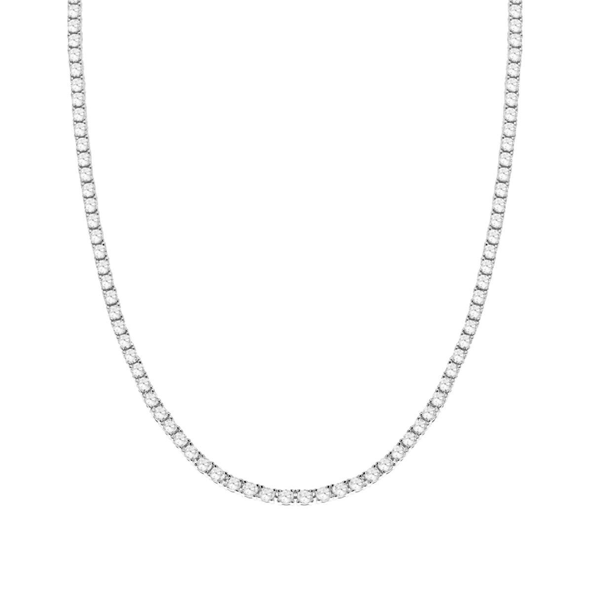 Collana Tennis Bianca 2.5 mm SILVER, Argento 925