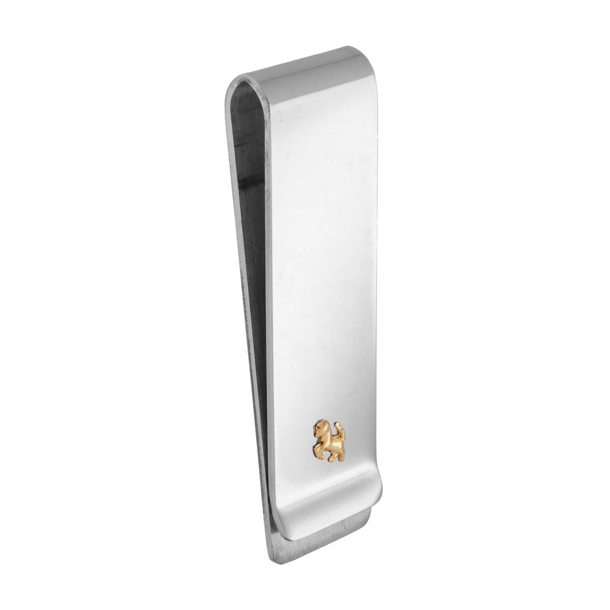 Fermasoldi Plain con Cavallino Rampante colore Oro in ACCIAIO