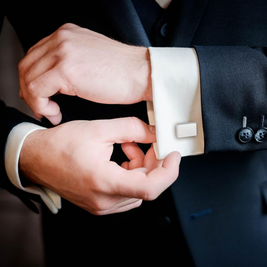 Gemelli Uomo forma Rettangolare plain mm18x12 in ACCIAIO