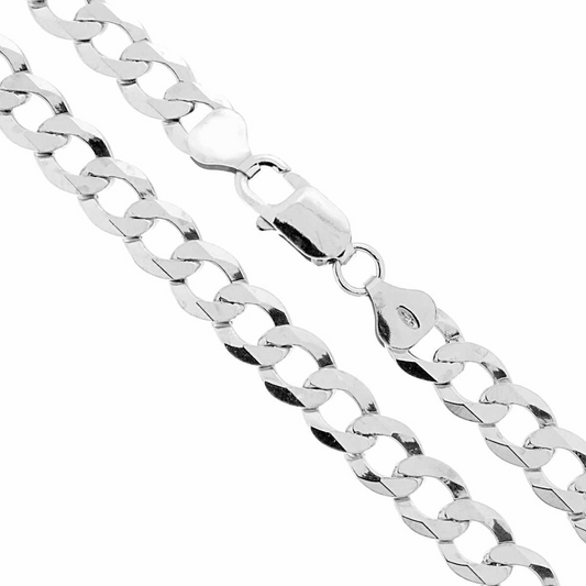 Catena Grumetta Diamantata mm 7.8, lunghezza cm 60, in ARGENTO 925