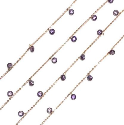 Collana con Lenticchie In Zircone Multiciondolo, Argento S925