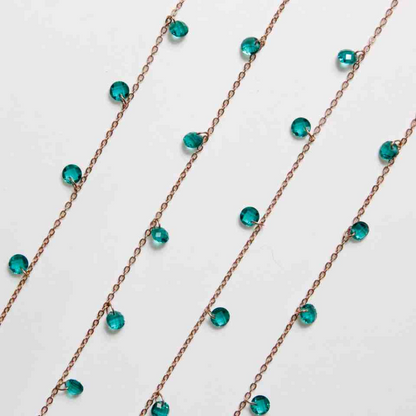 Collana con Lenticchie In Zircone Multiciondolo, Argento S925