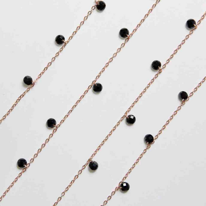 Collana con Lenticchie In Zircone Multiciondolo, Argento S925