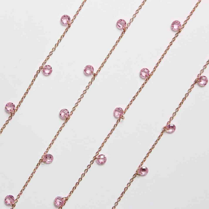 Collana con Lenticchie In Zircone Multiciondolo, Argento S925