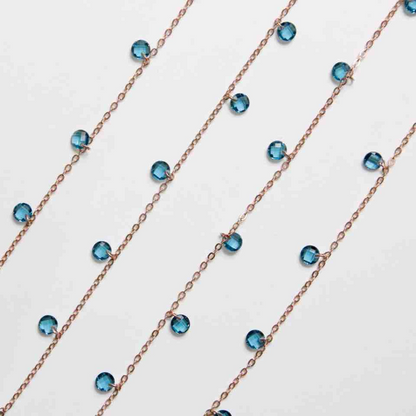 Collana con Lenticchie In Zircone Multiciondolo, Argento S925