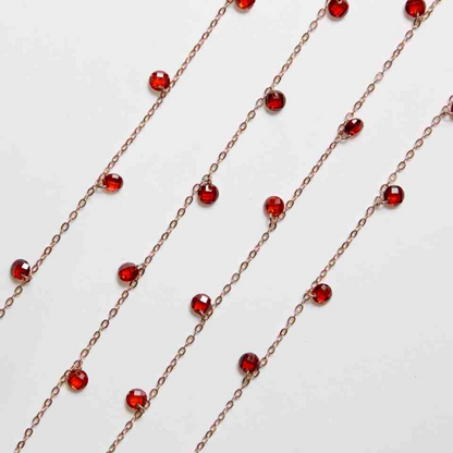 Collana con Lenticchie In Zircone Multiciondolo, Argento S925