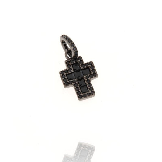 Ciondolo Croce Nera –  in Argento 925