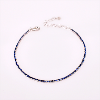 Mini Bracciali Tennis 1mm, Base Silver, Argento s925