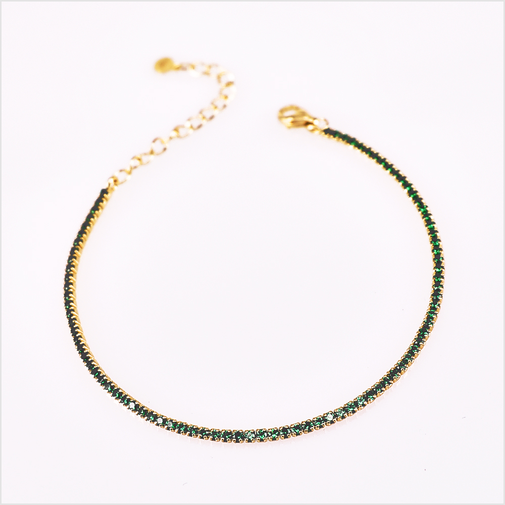 Mini Tennis 1mm, in Rose Gold and Yellow Gold