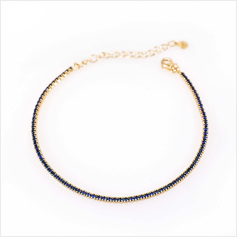 Mini Tennis 1mm, in Rose Gold and Yellow Gold