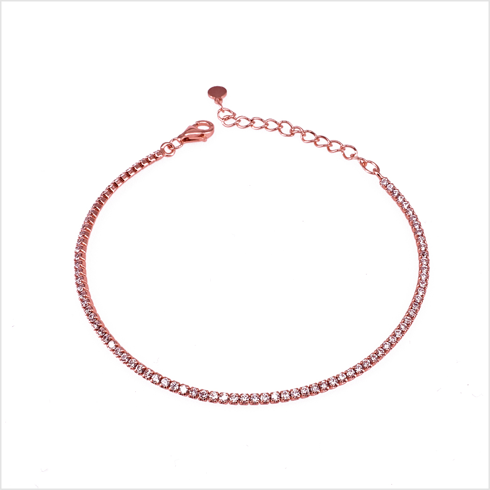 Mini Tennis 1mm, in Rose Gold and Yellow Gold