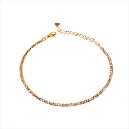 Mini Tennis 1mm, in Rose Gold and Yellow Gold