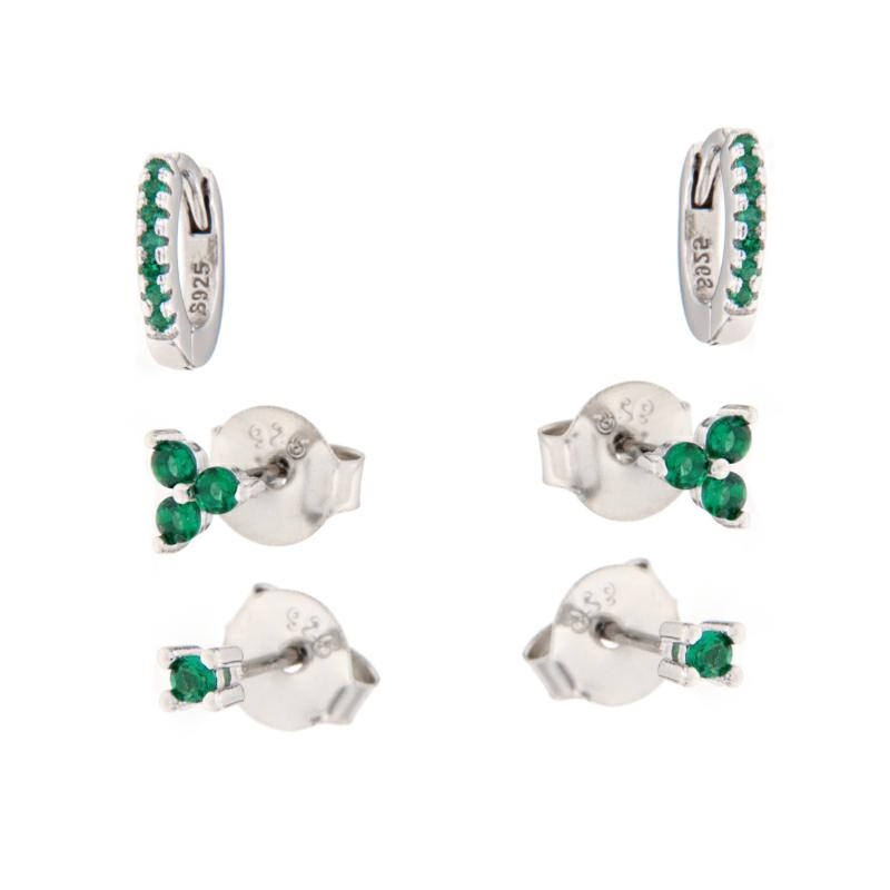 Combo  6 Orecchini Silver e diversi colori, in Argento 925