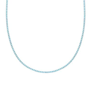 Collana Girocollo Tennis, 2.3mm REGOLABILE, Argento 925 con Zirconi
