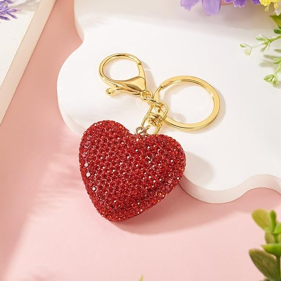 Portachiave_Accessorio Borse_ Cuore con Strass