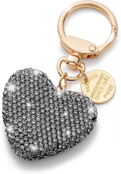 Portachiave_Accessorio Borse_ Cuore con Strass