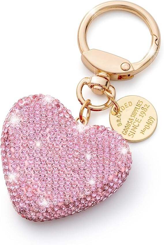 Portachiave_Accessorio Borse_ Cuore con Strass