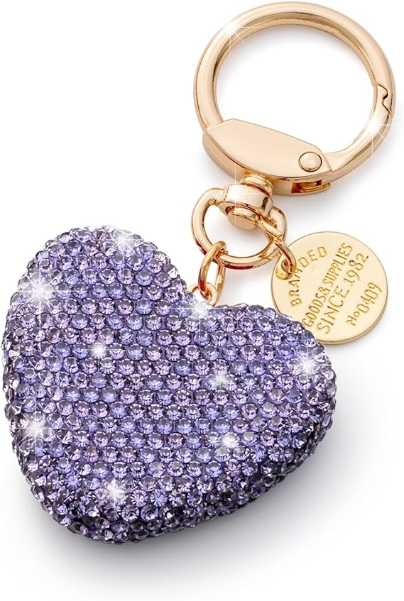 Portachiave_Accessorio Borse_ Cuore con Strass