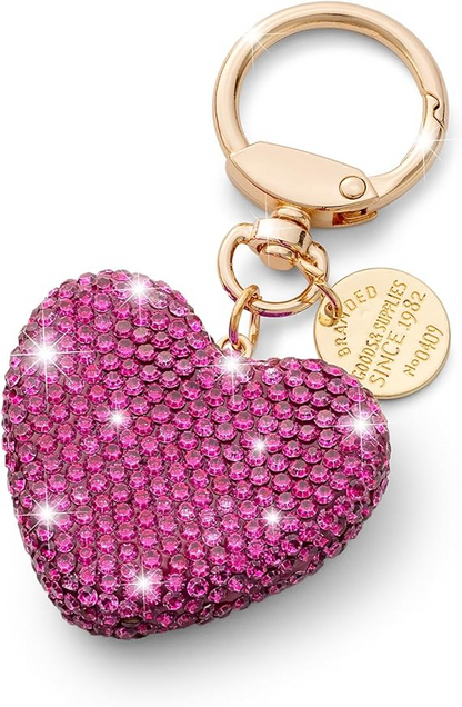 Portachiave_Accessorio Borse_ Cuore con Strass