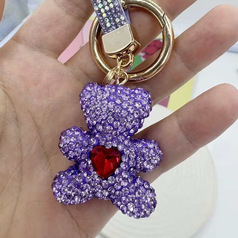 Portachiave_Accessorio Borse_ Orsetto con Strass