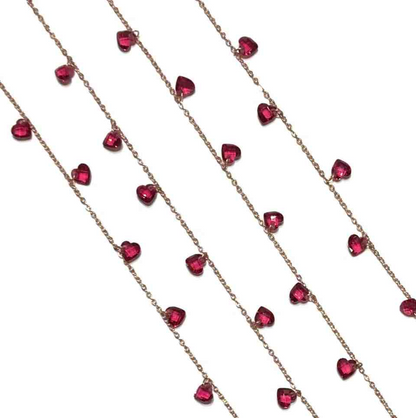 Collana con Cuoricini In Zircone Multiciondolo, Argento S925