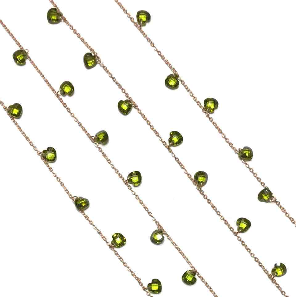 Collana con Cuoricini In Zircone Multiciondolo, Argento S925