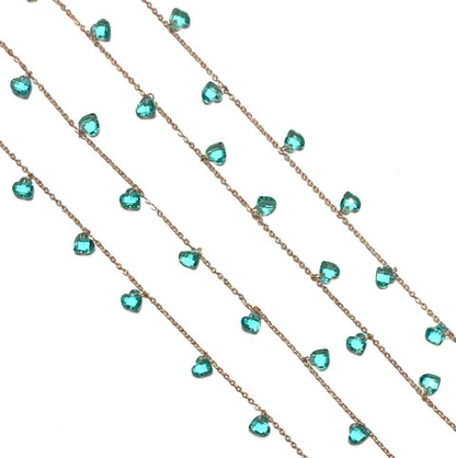 Collana con Cuoricini In Zircone Multiciondolo, Argento S925