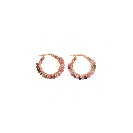 Boucles d'oreilles lobe marguerite avec Zircon et Perles