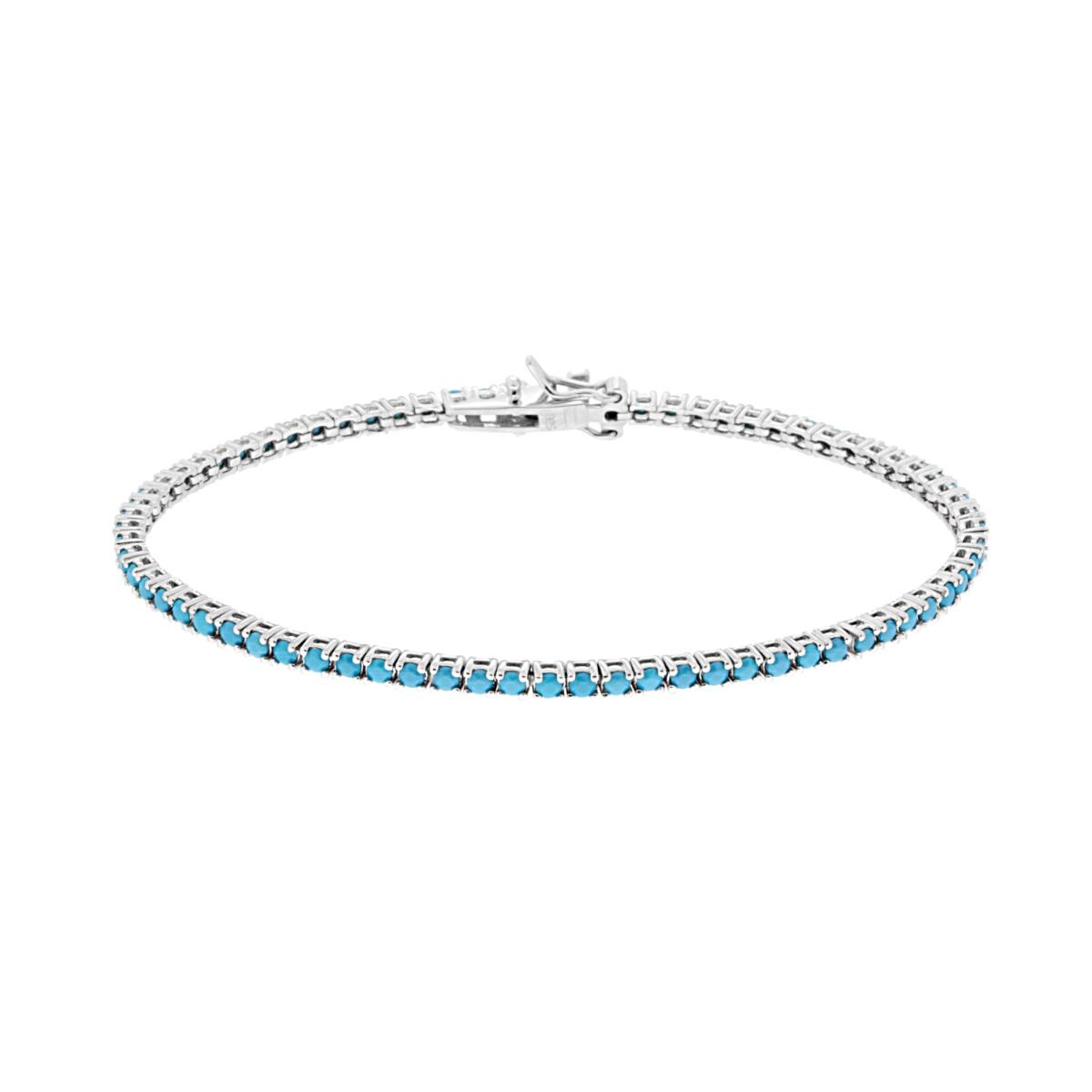 2mm White Tennis Bracelet, in S925 Silver and Zirconia