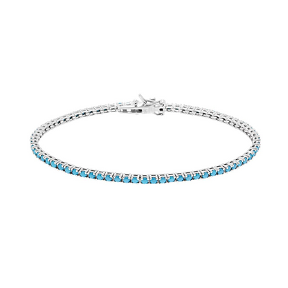2mm White Tennis Bracelet, in S925 Silver and Zirconia