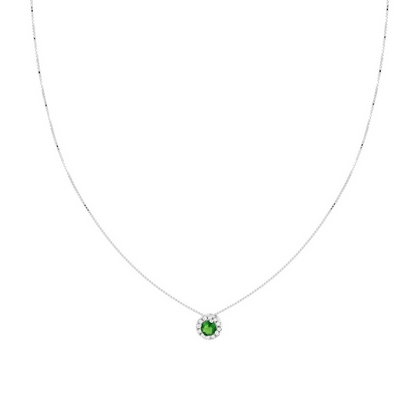 Collier élégant en argent 925 avec zircons colorés