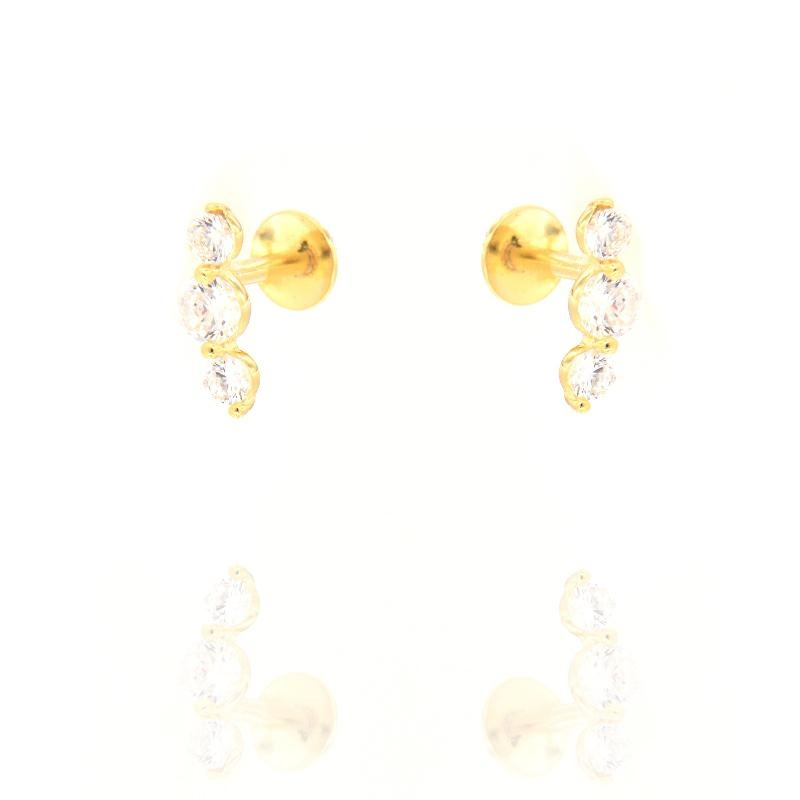 Square Earrings with Point of Light - Elegance and Brilliance